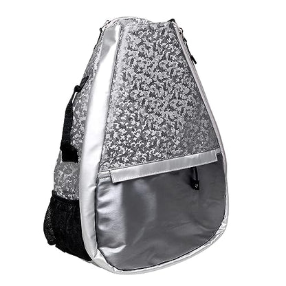 Glove It Signature Tennis Backpack for Women, Lightweight Ladies Tennis Bag & Sling Backpack for 2 Racquets, Balls, Water Bottle - Titanium