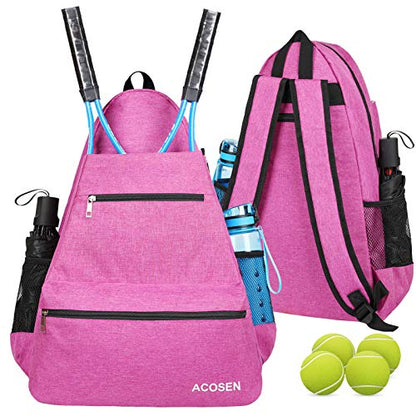 ACOSEN Tennis Bag Tennis Backpack - Large Tennis Bags for Women and Men to Hold Tennis Racket,Pickleball Paddles, Badminton Racquet, Squash Racquet,Balls and Other Accessories