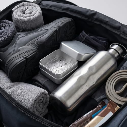 Aluminum Retainer Case, Orthodontic Denture Case with Holes, Portable Dental Mouth Guard Aligner Case for Women Men Traveling, Daily