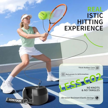 No-Fill Tennis Trainer, Solo Play Set for Backyard, Family Fun Skill Builder Kids Adults Beginners