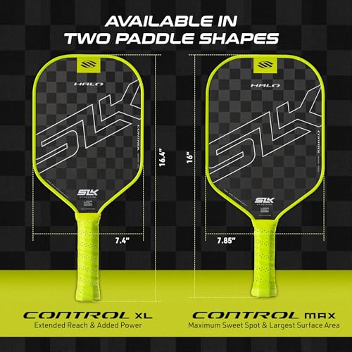 Selkirk Sport SLK Halo Raw Carbon Fiber Pickleball Paddle | Power, Pro and Control Pickleball Paddles | T700, 18K Ultraweave, Aramid Fiber LinkWeave | Designed & Controlled in USA