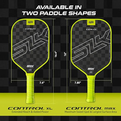 Selkirk Sport SLK Halo Raw Carbon Fiber Pickleball Paddle | Power, Pro and Control Pickleball Paddles | T700, 18K Ultraweave, Aramid Fiber LinkWeave | Designed & Controlled in USA