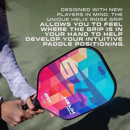 Selkirk Sport SLK Helix Pro Pickleball Paddle | Thermoformed Carbon Fiber Pickleball Paddles with Carbon Fiber & Fiberglass Hybrid Face | Unmatched Control - color: Spectra