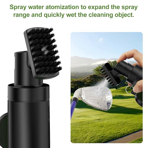 Premium Golf Club Cleaner Brush with Pressurized Water Sprayer – 5OZ Portable Club Brush for Quick Cleaning, Ideal Golf Accessories for Men – Caddy Splash Design
