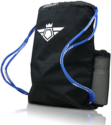 Soccerware Soccer Bag Backpack - Youth & Kids, Organize Sports Gym Equipment - Boys Girls - color: Blue