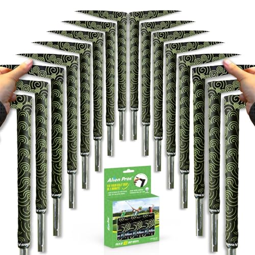 Alien Pros Golf Grip Wrapping Tapes - Innovative Golf Club Grip Solution - Enjoy a Fresh New Grip Feel in Less Than 1 Minute - style: 16-Pack Black Clouds
