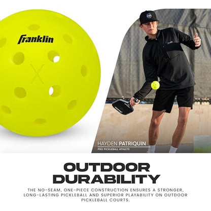 Franklin Sports X-40 Outdoor Pickleballs - Official Ball of USA Pickleball, APP Tour + US Open - Regulation Size