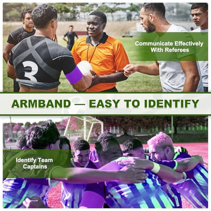 PATIKIL Soccer Captain Armband, Captain Arm Bands for Soccer Elastic Captain Arm Band Sports Captain Armbands for Youth Adult Football Team Training - color: Purple