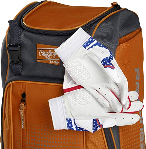 Rawlings | FRANCHISE Backpack Equipment Bag | Baseball/Softball | Rec/Travel | Multiple Styles - color: Orange/Black