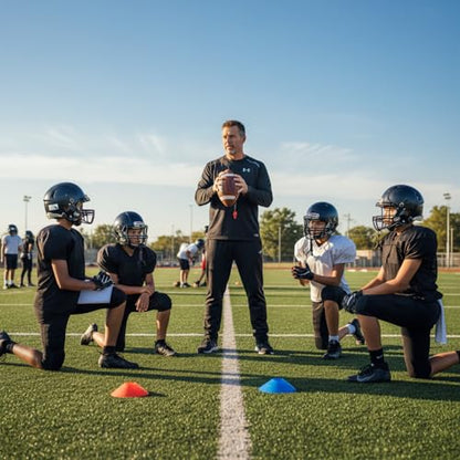 Official & Junior Size Football, PU Leather American Football with Deep Pebble Grip, Training Football with Pump for Practice & Game Play - size: Official Size (Ages14+)