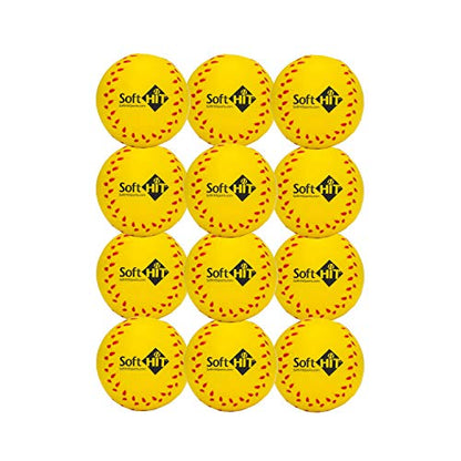 Soft Baseball/Softball Training Foam Ball - color: Yellow