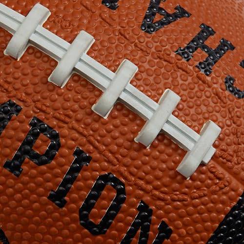 Champion Blitz Football, All-Weather Football, Enhanced Grip, Durable Rubber Cover and Molded Laces, for Outdoor Sports & Training, Includes 6 Ball Pump