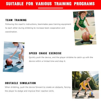 Sideways Low-Center Dribbling Sliding Clamps Basketball Training Equipment Improve Skills Agility Coordination Training Kit Suitable for Basketballs of Size 5, 6, and 7