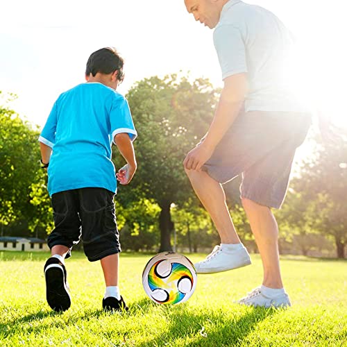ABAJI Soccer Ball Size 3 4 5 Kids Toddlers Toy Gift Colorful Pattern Practice Training Boys Girls Come with Inflator