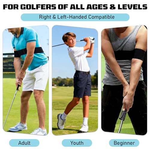 2 PCS Golf Training Aid, Swing Correction Arm Band,Golf Training Aid not Easily Sliding Down Arm,for Swing Correcting, Unisex