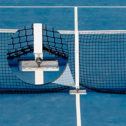 Summer Tennis Net Center Strap Adjustable Height Net Straps Portable Tennis Accessories for Driveway Sports Training Contest Equipment, 39 x 1.96 Inch, White (2 Pieces)