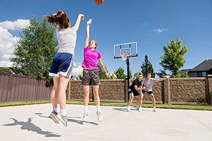 Lifetime Adjustable In-Ground Basketball Hoop, Power Lift Height Adjustment 7.5-10 Ft, 54-Inch Acrylic Backboard, Slam-It Pro Rim, Steel-Framed, All-Weather Net