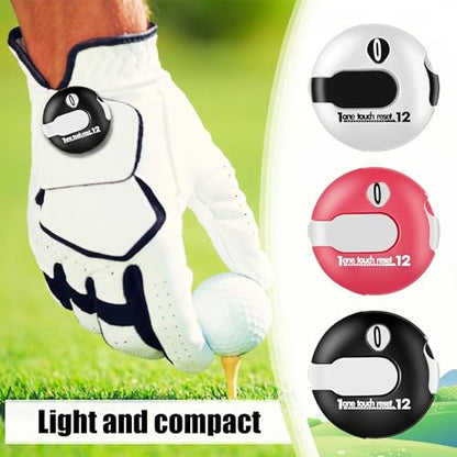 3 Pcs 1.2 Inch Golf Score Counter for Women Mini Golf Stroke Counter Scoring Keeper up to 12 Shot to Scorekeeper Glove in