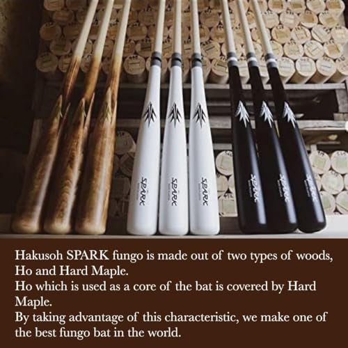 Spark Fungo Baseball & Softball Bat Training Wood Bat for Coaches [Made in Japan] - style: Fungo -Utility- 35"