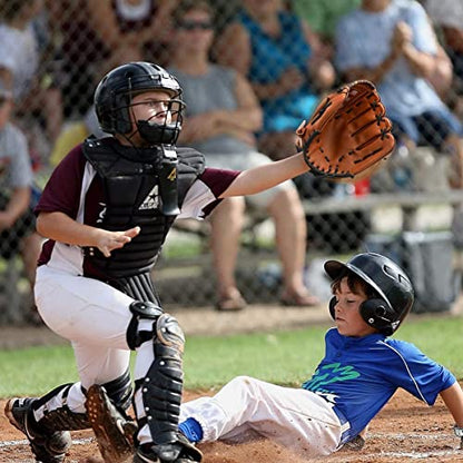 Baseball Glove,Baseball Softball Mitt with Ball for Kids Youth Adults Training and Beginner,Right Hand Throw,Left Hand Glove - color: Brown, size: 9.5"
