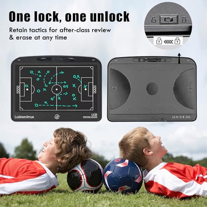 Electronic Soccer Coaching Board - 13.5 inch LCD Soccer Tactics Board with Stylus Pen, Soccer Coach Gifts, Training Equipment