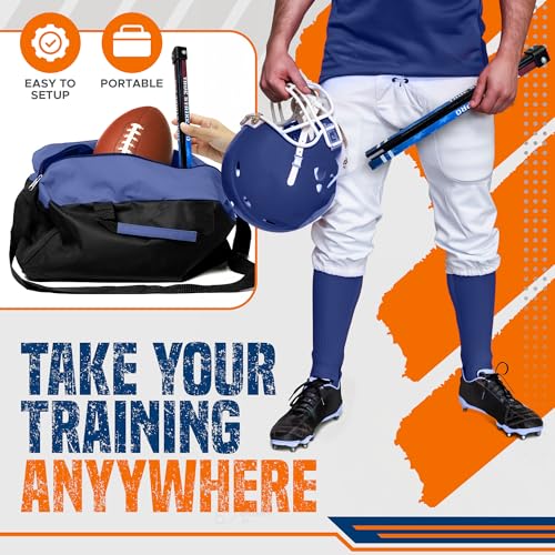 True Strike Pro Football Kicking Tee - Ultimate Football Tee Compatible with All Ball Sizes, Bonus Goal Kicking Tracker, Field Goal Football Holder