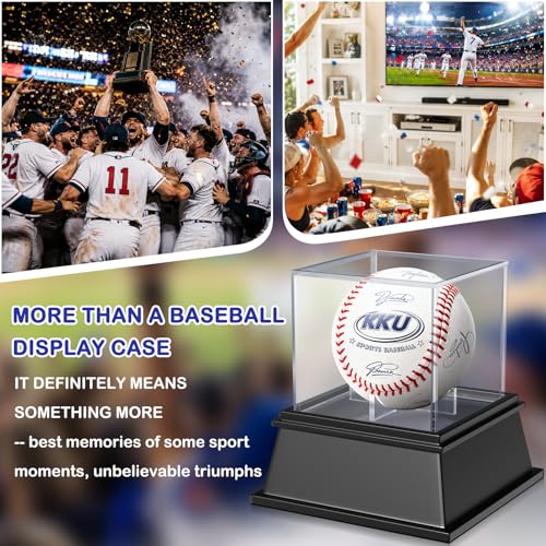 KKU Acrylic Baseball Display Case, Dustproof UV Protected Baseball Case, Transparent Baseball Holder Display Case for Signed Balls Memorabilia - size: 1 Pack Baseball Case