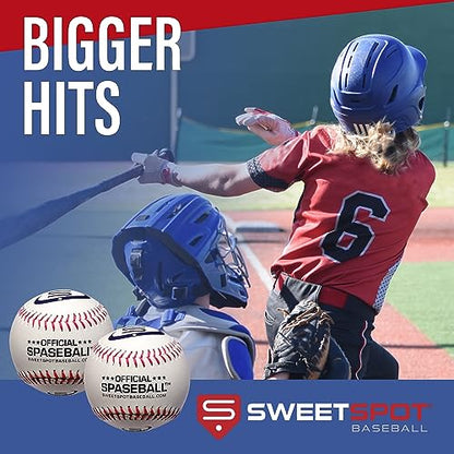 SweetSpot Plastic Baseball Spaseballs | Backyard Plastic Baseballs for Youth, Kids, Teens, and Adults - style: 2 Pack