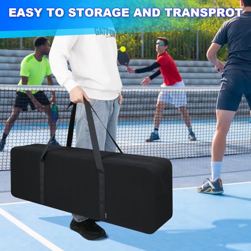 Pickleball Net Set Carry Bag Portable Pickle Ball Equipment Storage Bag Foldable Badminton Net System Replacement Bag Heavy Duty Zipper Duffle Bag for Indoor Outdoor Driveway Backyard, NO Net