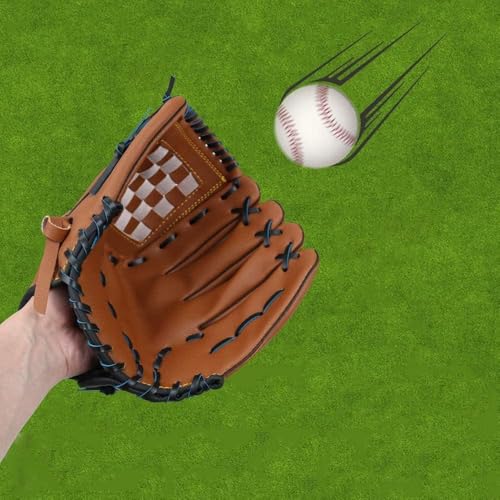 WEILFYONK Baseball Gloves 9.5-12.5 inches, Training and Beginner Softball Gloves, Youth and Beginner Softball, Right-Handed Throwing (Rose Red, 9.5)