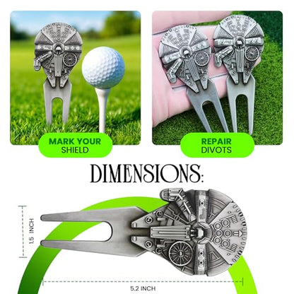 K9King Funny Golf Ball Marker with Magnetic Hat Clip – Unique Durable Enamel Ball Marker – Enhanced Golfing Fun Waterproof Scratch Free Golf Accessories and Gifts for Golfers