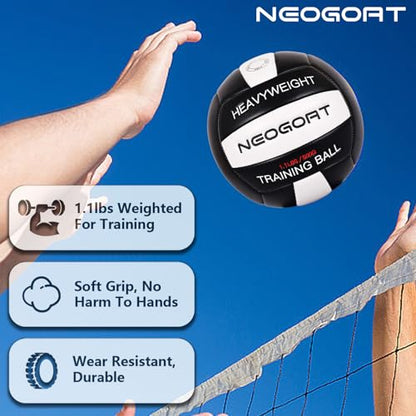 1.1LBS Weighted Heavy Volleyball For Setters Serve Trainer Setter Weighted Volleyball Training Equipment Size 5 Soft PU Leather, Durable for in&Outdoor Training, Perfect for Setting, Rebounders