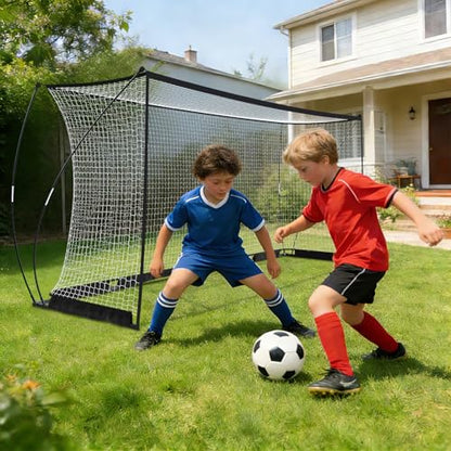 Soccer Goal, Soccer Net Easy Setup, Backyard Portable Net Collapsible Metal Base for Youth Adults,Ground Stakes Included - Multiple Sizes - size: 21/7FT