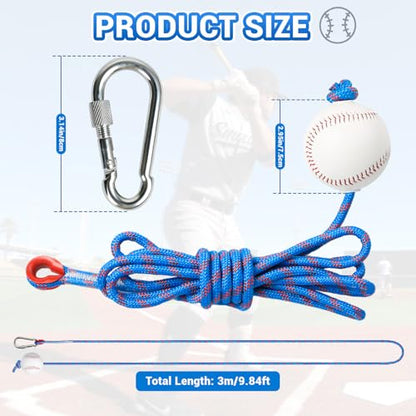 Portable Baseball Swing Trainer Suitable for Baseball and Softball Training, Supports Solo Batting Practice, Features Easy Setup, and Enables Fast, Efficient Training Sessions