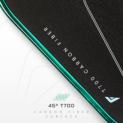 Franklin Sports PRO Pickleball Paddles – C45 Carbon Fiber Series - Official USAP + UPA Approved – Pro Player Design - color: Dynasty |Electric Mint, size: 14 mm