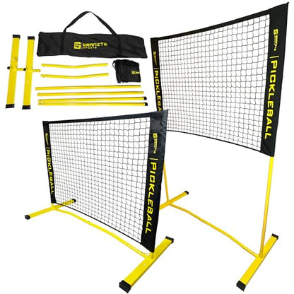 Mini Pickleball Net 4 ft. Pickleball Dink Training Rebounder Net, Fully Adjustable and Regulation Height, Quick Set Up Design, Lightweight and Durable, Weatherproof