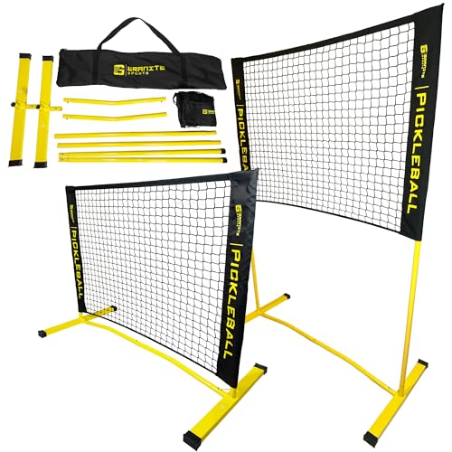 Mini Pickleball Net 4 ft. Pickleball Dink Training Rebounder Net, Fully Adjustable and Regulation Height, Quick Set Up Design, Lightweight and Durable, Weatherproof