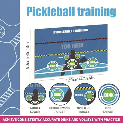 Pickleball Dink Pad - 120x90cm Rubber Rebounder Poster, Durable Wall Training Aid, Practice Pad for Indoor Outdoor | Pickleball Trainer for Improving Dinks Shot Skill Development Game
