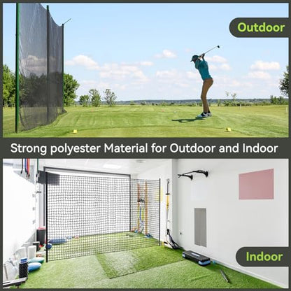 Golf Nets Practice，Sports Nets for Backyard Driving Real Golf Balls10ft to 60ft, Ball Stop Netting for Garage Swing Training, Indoor Outdoor Nylon Heavy Duty Soccer, Basketball, Pickleball Accessories - size: 15ftx30ft