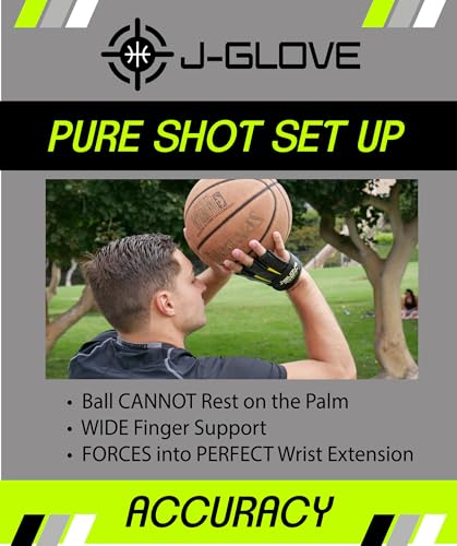 J-Glove Shooting Aid (Left Hand XL) Perfect Basketball Shooting and Follow Through