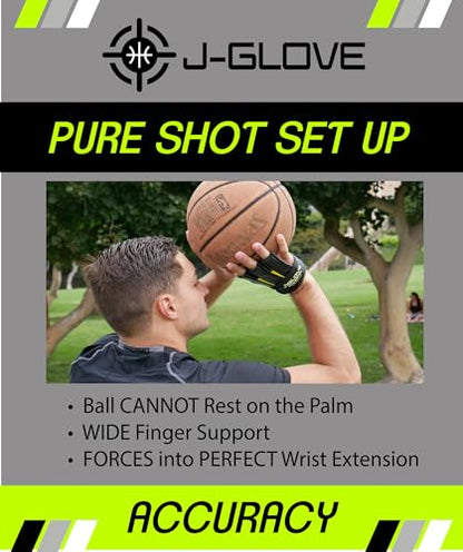 J-Glove Shooting Aid (Left Hand Medium) Perfect Basketball Shooting and Follow Through