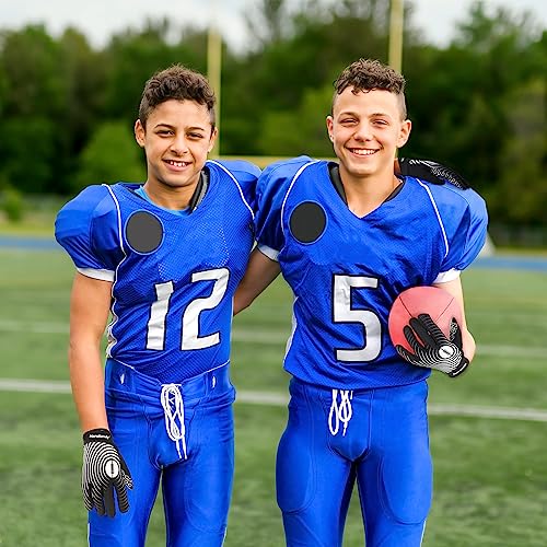 HANDLANDY Youth Football Gloves, Kids Sticky Receiver Gloves,Super Grip Football Glove Best Gift for Boys,Girls - color: Black and White, size: X-Small-Youth