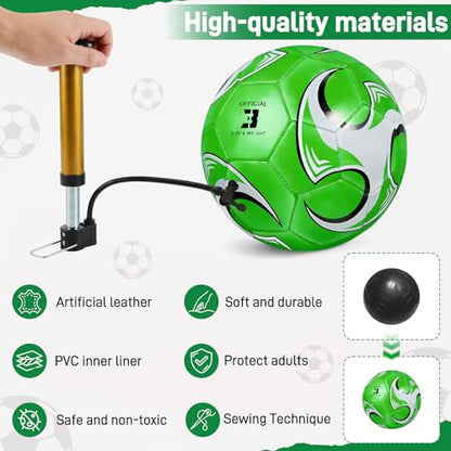 6 Pack Soccer Balls Size 5/4/3 Bulk – Includes Soccerball Drawstring Backpack, Needles, Ball Pump – Pelota De Futbol Official Size Training & Matches - size: 6 Pack- Size 3