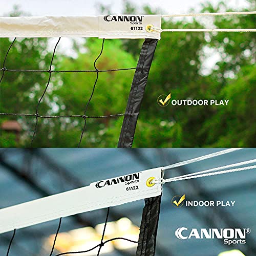 Cannon Sports Volleyball Net - Durable Indoor Outdoor Net (30 FT Length x 3 FT High) for Recreational, Backyard, Gymnasium, & Beach Play - Pro Quality 2mm Braided Rope Cable - Easy Setup