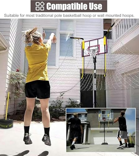 Shot Basketball Returner Return Net Attachment - Large Hoop Rebounder for BackCourt Trainer for Shooting Easy Assembly Outdoor