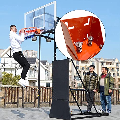 Reinforced Heavy Duty Breakaway Wall Mounted Basketball Rim,18 inch Standard Double Spring Flex Rim Goal Replacement for Indoor Outdoor Walls