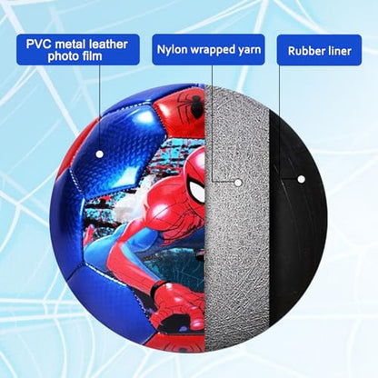 DECLIR Soccer Ball Size 2,3,4 Cartoon Mini Ball Outdoor Toys for Kids Ages 4-8 Boys Girls Sports & Outdoor Play Toys for 3 4 5 6 7 8 - style: Spider