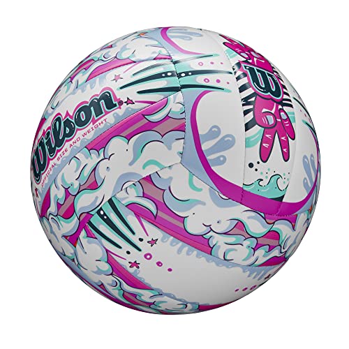 Wilson AVP Hawaii Outdoor Volleyball + Frisbee Kit - color: White/Purple, style: Graffiti