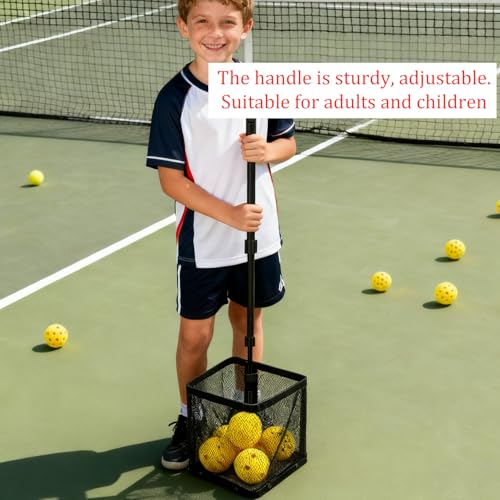 WIGERLON Pickleball Picker Upper,Pickleball Basket for Pickleball Retriever,Pickleball Collector for Coach or Training Pickleball Ball Holder Holds Up to 24 Balls