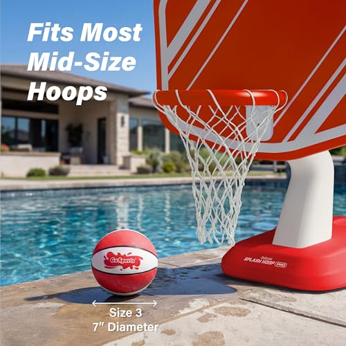 GoSports Water Basketballs 2 Pack - Choose Between Size 3 and Size 6, Great for Swimming Pool Basketball Hoops - style: Red Size 3 (7" D)